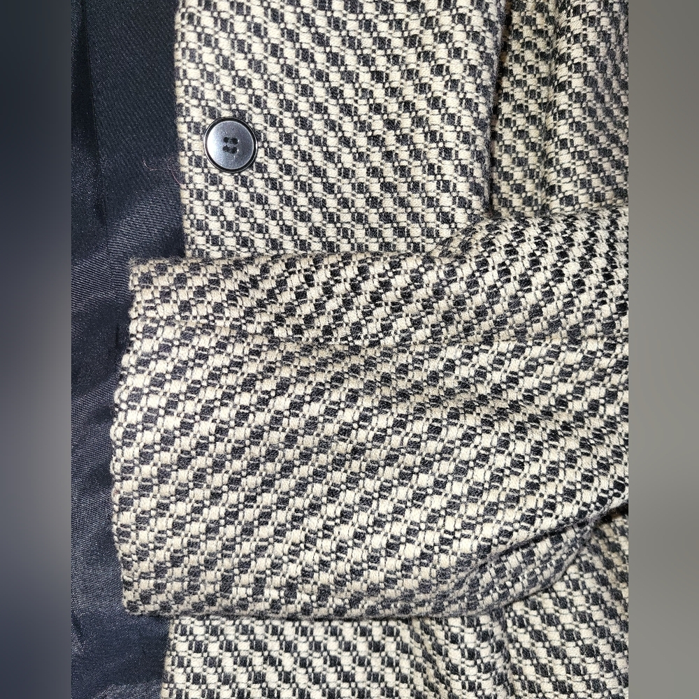 Ann Taylor Women's Houndstooth Blazer - Black and Cream - Picture 7 of 8